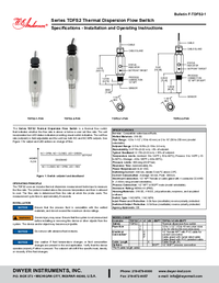 Thumbnail of document Manual - TDFS2 Thermal Dispersion Flow Switch